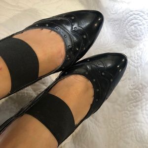 Black Nordstrom Eyelet Heels
